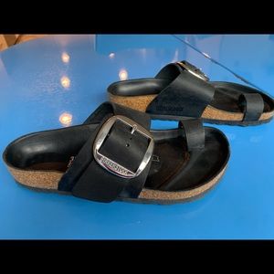 Birkenstock Big Buckle Black Sandal, 38